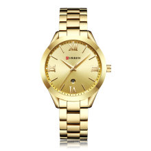 CURREN 9007 Women Quartz Movement Watch Analog Auto Date Simple Wrist Watch